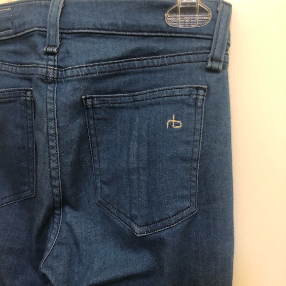 Rag & bone High Rise waisted Skinny Calvary Jeans Skye Blue color Sz 24 - Picture 9 of 14